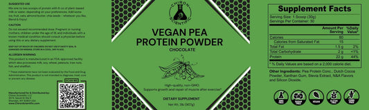 Vegan Pea Protein Powder Chocolate – 22g Plant-Based Protein Per Serving | PrimeCaps