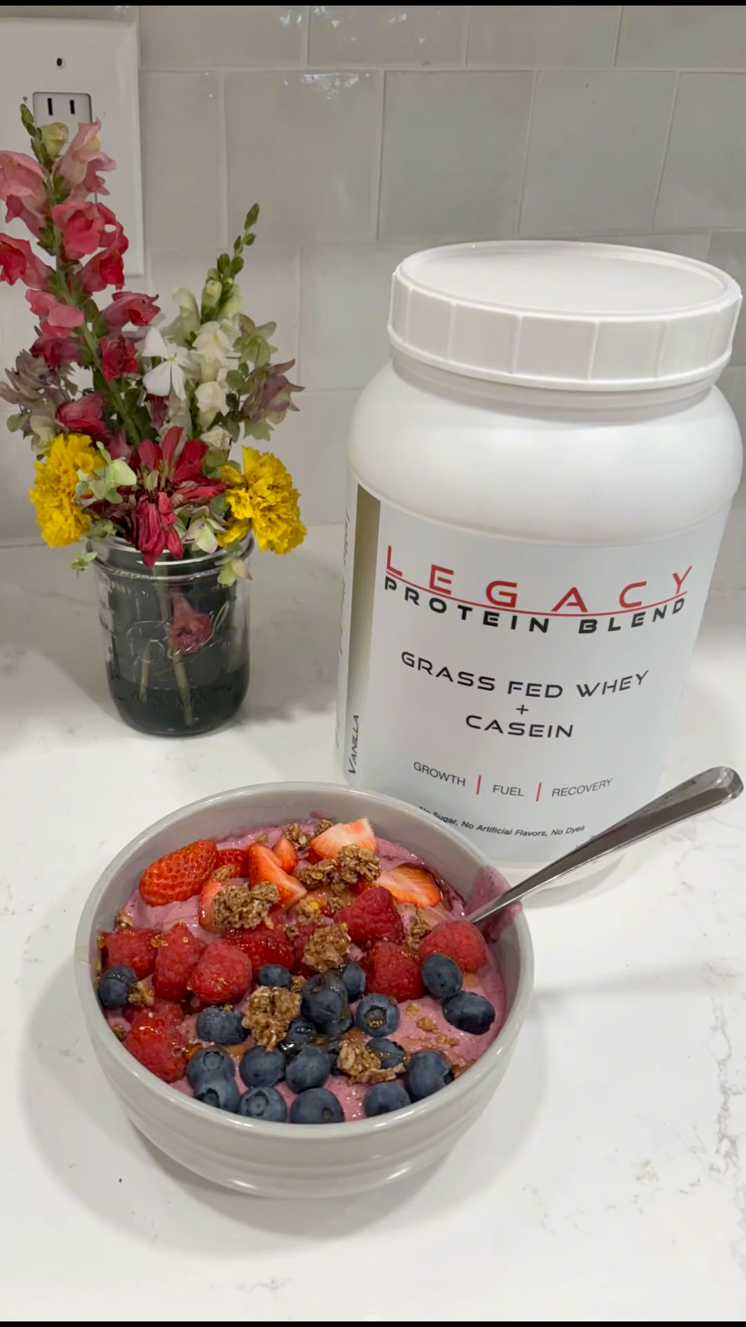 Legacy Protein Blend | 30 Servings | Grass Fed Whey + Casein