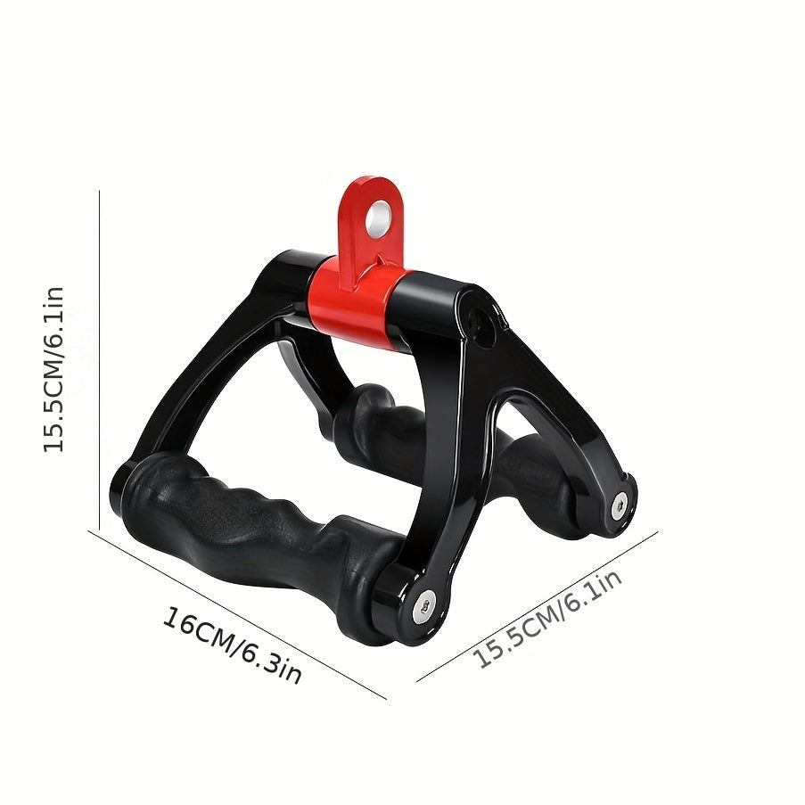 Ergonomic Triangle V-Shaped Grip Handle - Non-Slip Tpe Resistance Band Attachment(Red)-1