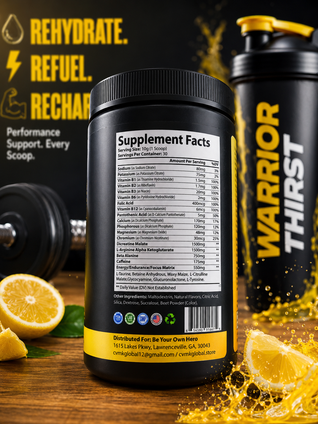Warrior Thirst Pre-Workout Powder – Clean Energy & Muscle Pump