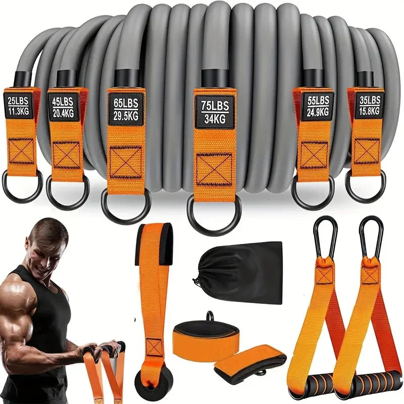 NNEOBA Resistance Bands with Handles – Strength Training Straps for Home Workout & Yoga-0