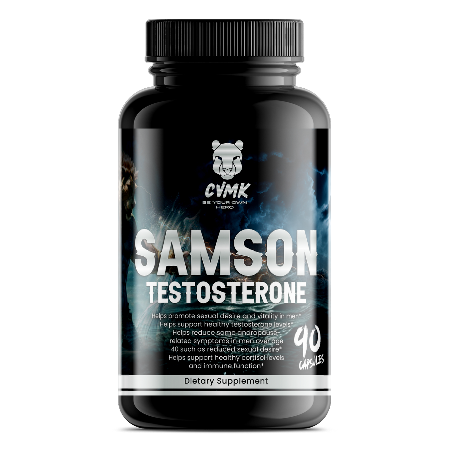 SAMSON Men’s Vitality Supplement – Testosterone & Energy Support for Men 30+