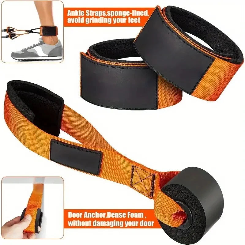 NNEOBA Resistance Bands with Handles – Strength Training Straps for Home Workout & Yoga-3