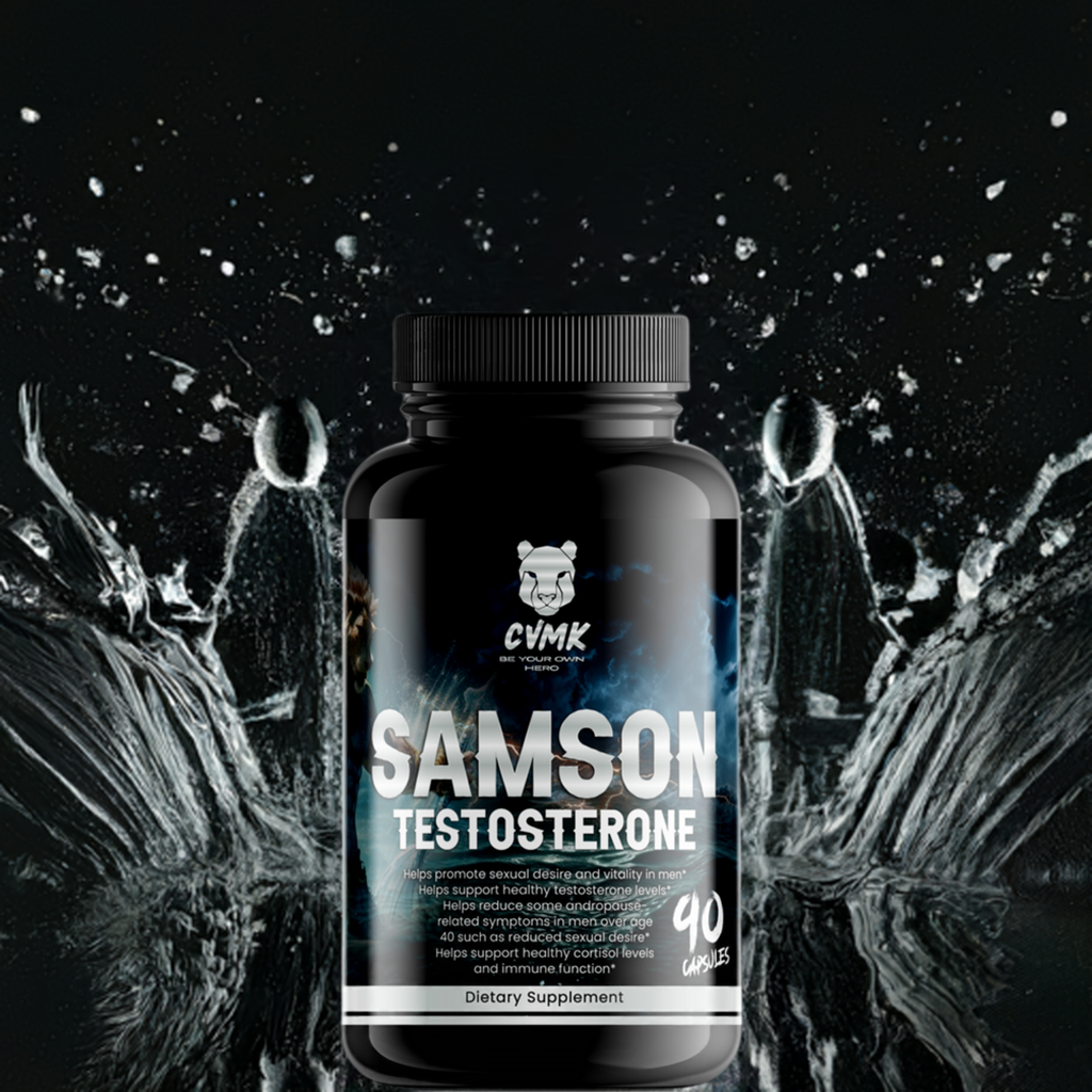 SAMSON Men’s Vitality Supplement – Testosterone & Energy Support for Men 30+